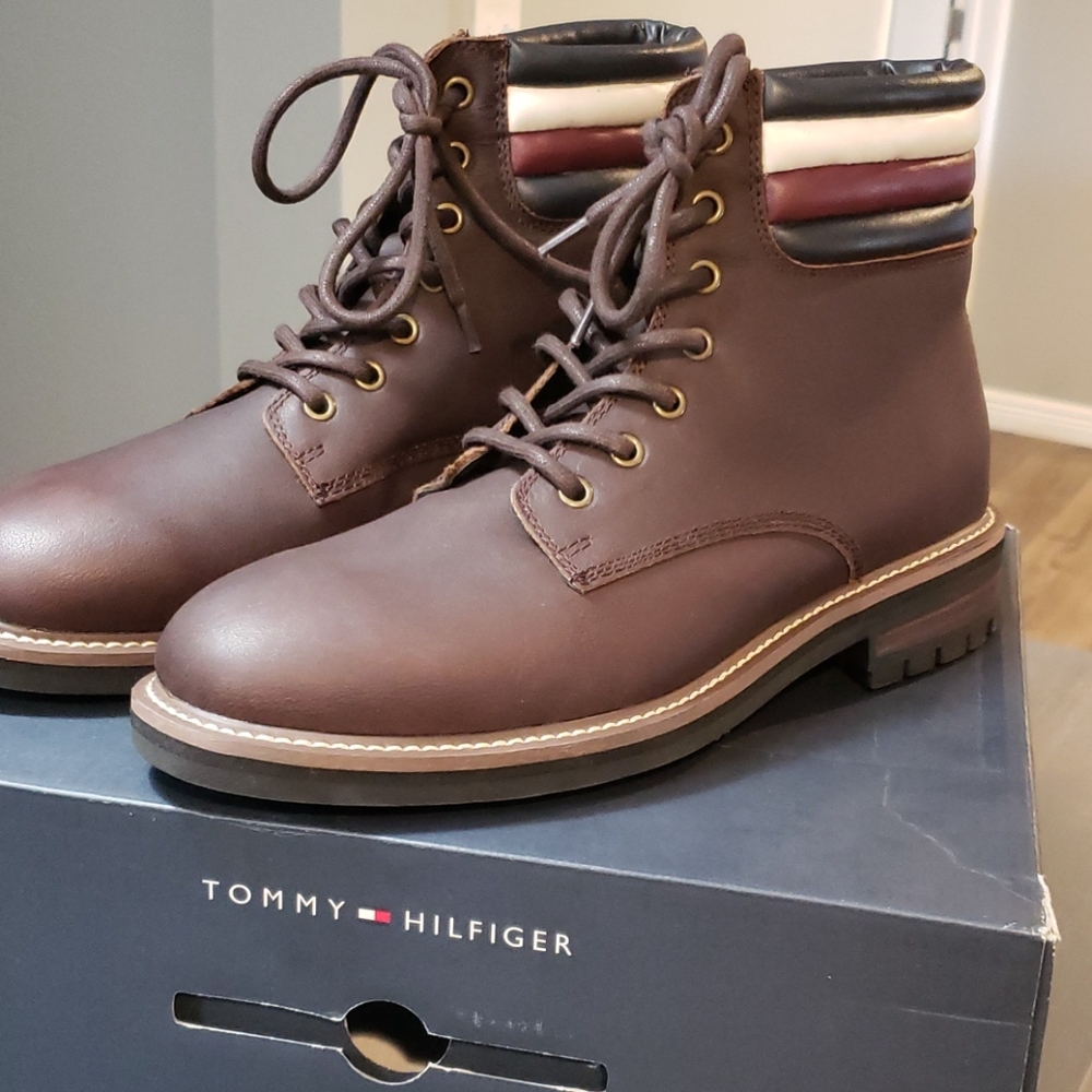 Tommy Hilfiger Brown Multi Leather Boots